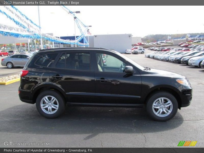 Twilight Black / Beige 2012 Hyundai Santa Fe GLS