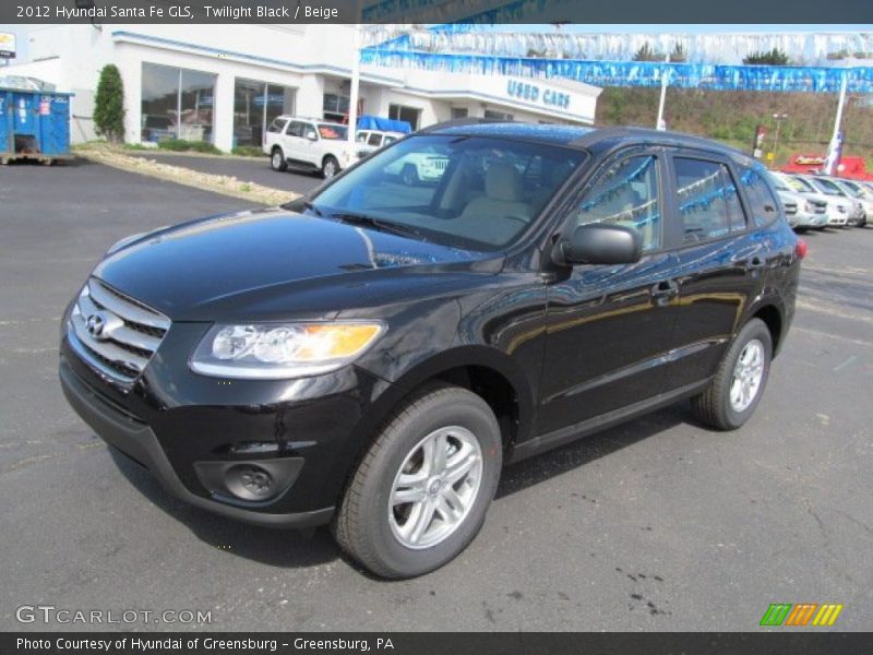 Twilight Black / Beige 2012 Hyundai Santa Fe GLS
