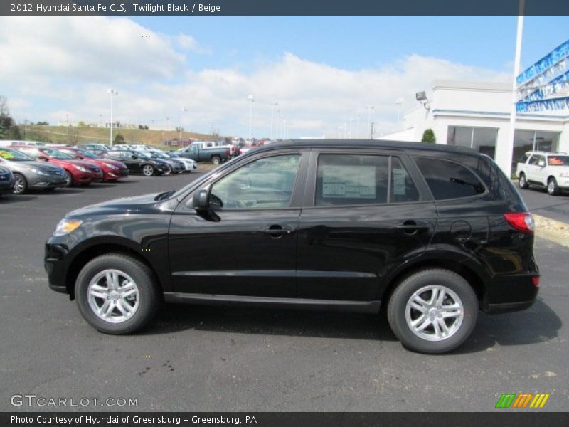 Twilight Black / Beige 2012 Hyundai Santa Fe GLS