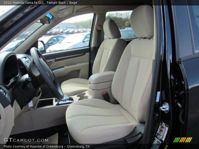 Twilight Black / Beige 2012 Hyundai Santa Fe GLS