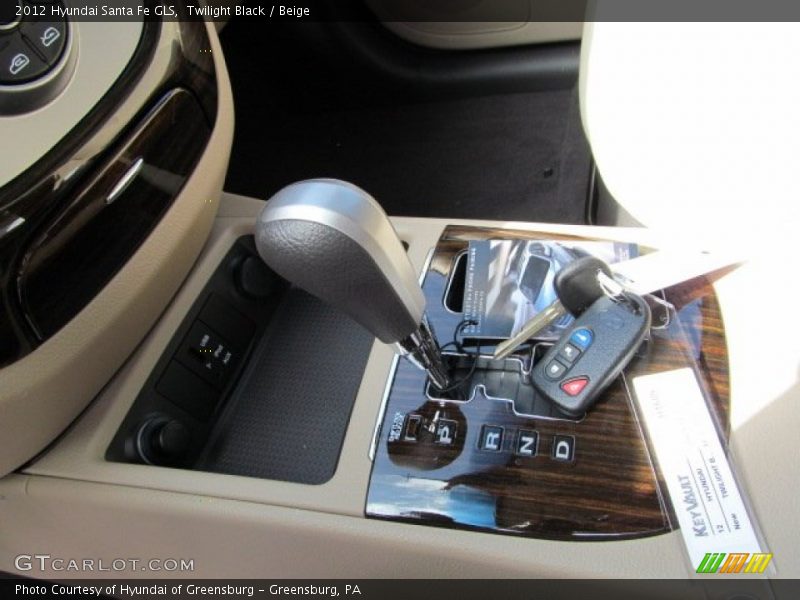 Twilight Black / Beige 2012 Hyundai Santa Fe GLS