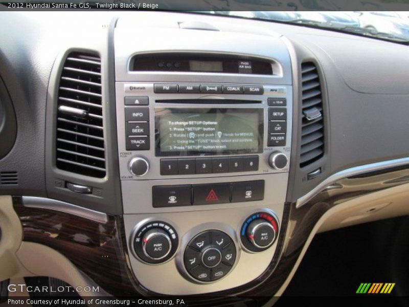 Twilight Black / Beige 2012 Hyundai Santa Fe GLS