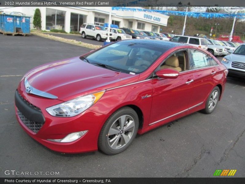 Venetian Red Pearl / Camel 2012 Hyundai Sonata Hybrid