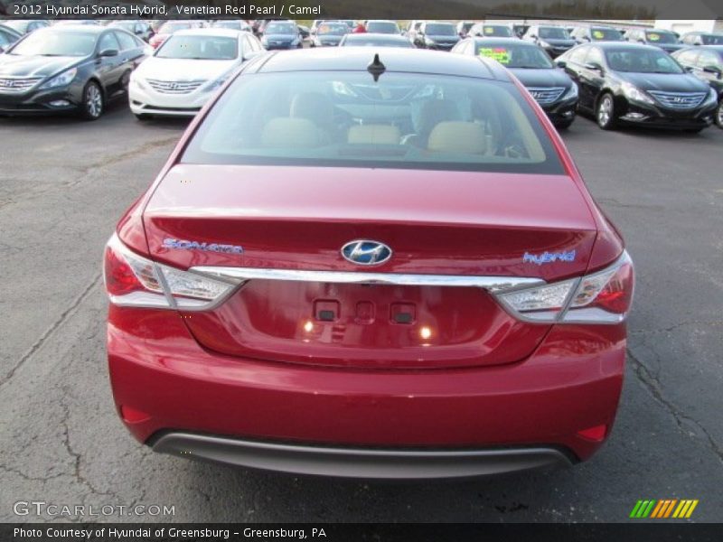 Venetian Red Pearl / Camel 2012 Hyundai Sonata Hybrid