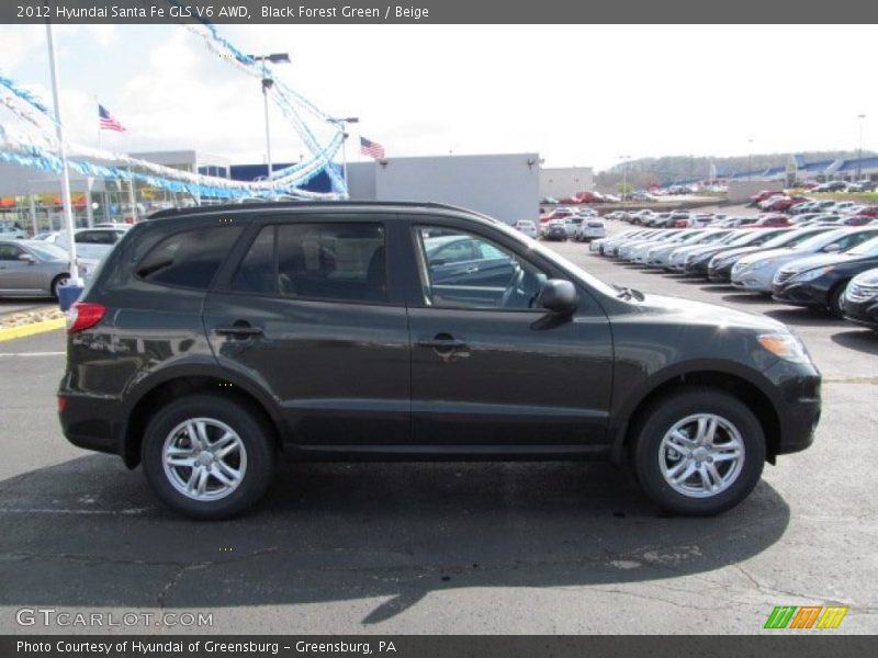 Black Forest Green / Beige 2012 Hyundai Santa Fe GLS V6 AWD