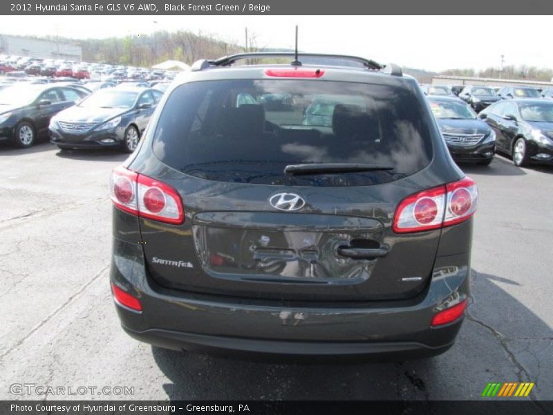 Black Forest Green / Beige 2012 Hyundai Santa Fe GLS V6 AWD