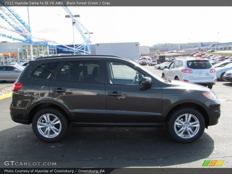 Black Forest Green / Gray 2012 Hyundai Santa Fe SE V6 AWD