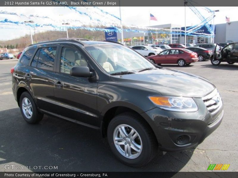 Black Forest Green / Beige 2012 Hyundai Santa Fe GLS V6 AWD