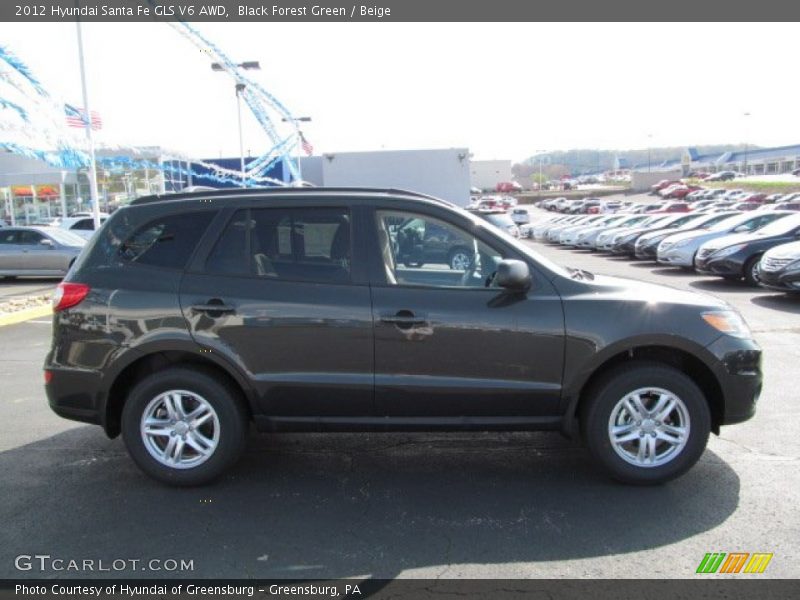 Black Forest Green / Beige 2012 Hyundai Santa Fe GLS V6 AWD