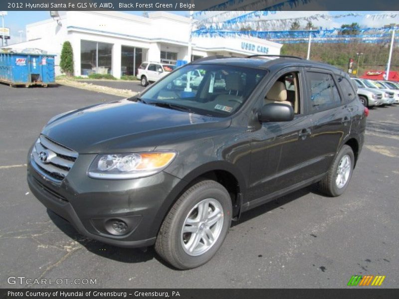 Black Forest Green / Beige 2012 Hyundai Santa Fe GLS V6 AWD