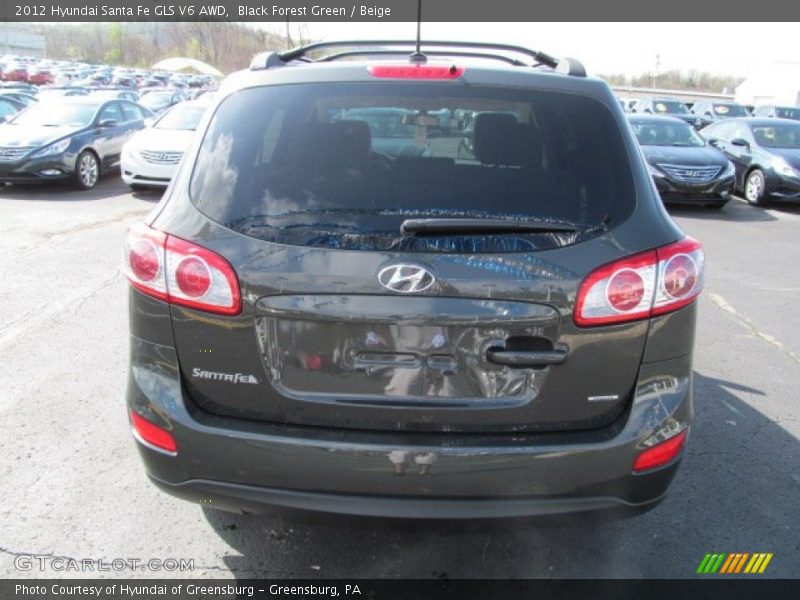Black Forest Green / Beige 2012 Hyundai Santa Fe GLS V6 AWD