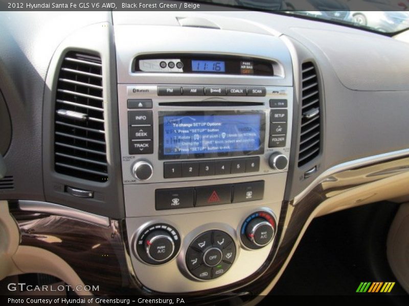 Black Forest Green / Beige 2012 Hyundai Santa Fe GLS V6 AWD