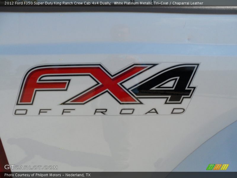 White Platinum Metallic Tri-Coat / Chaparral Leather 2012 Ford F350 Super Duty King Ranch Crew Cab 4x4 Dually