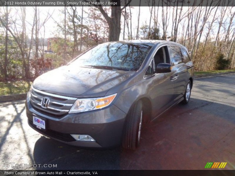 Smoky Topaz Metallic / Beige 2012 Honda Odyssey Touring Elite