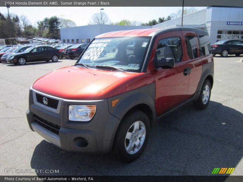 Sunset Orange Pearl / Black 2004 Honda Element EX AWD