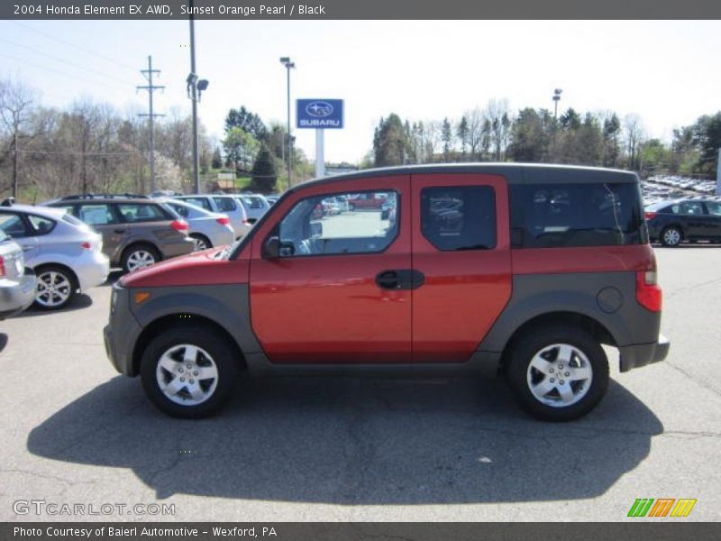 Sunset Orange Pearl / Black 2004 Honda Element EX AWD