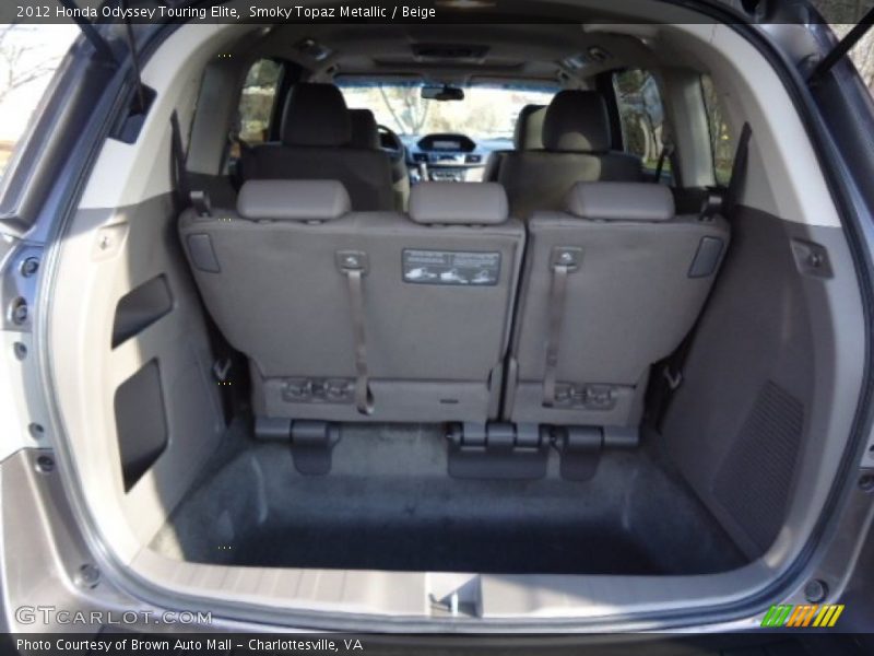 Smoky Topaz Metallic / Beige 2012 Honda Odyssey Touring Elite