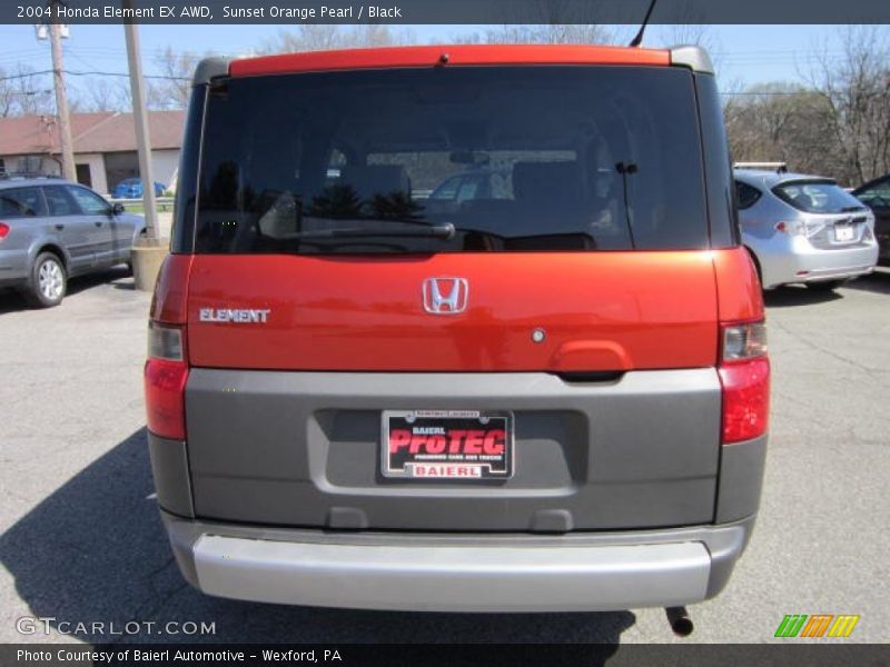 Sunset Orange Pearl / Black 2004 Honda Element EX AWD