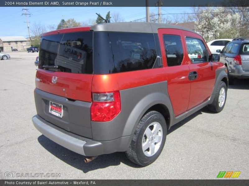 Sunset Orange Pearl / Black 2004 Honda Element EX AWD