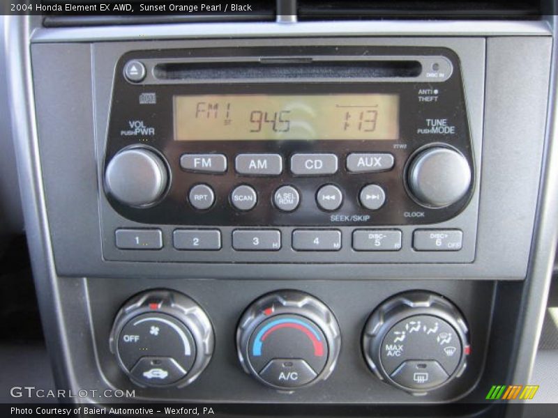 Sunset Orange Pearl / Black 2004 Honda Element EX AWD