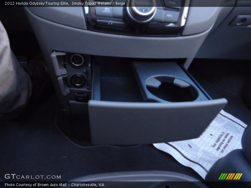 Smoky Topaz Metallic / Beige 2012 Honda Odyssey Touring Elite