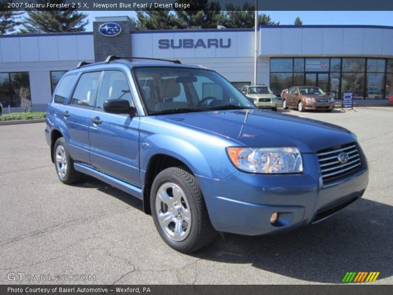 Newport Blue Pearl / Desert Beige 2007 Subaru Forester 2.5 X