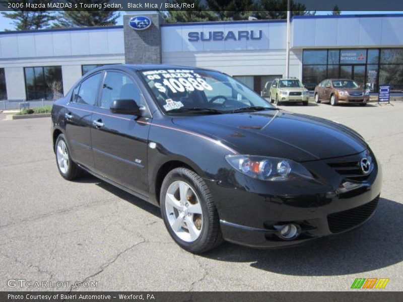 Black Mica / Black/Red 2006 Mazda MAZDA3 s Touring Sedan