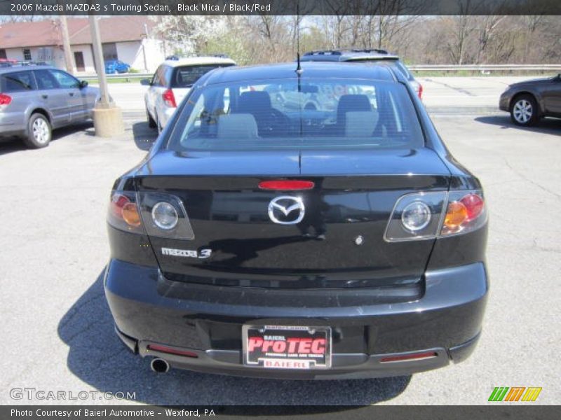 Black Mica / Black/Red 2006 Mazda MAZDA3 s Touring Sedan