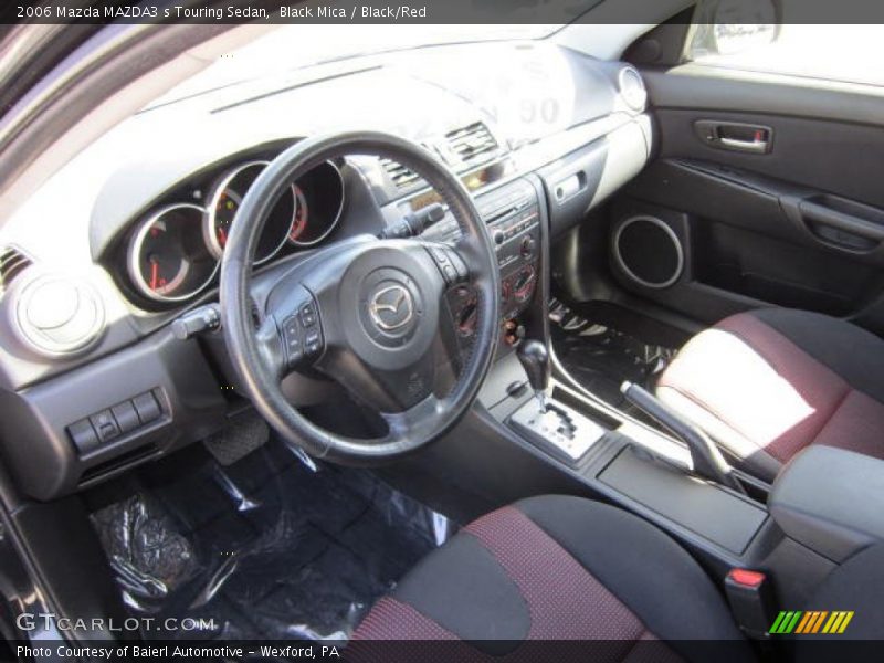 Black Mica / Black/Red 2006 Mazda MAZDA3 s Touring Sedan