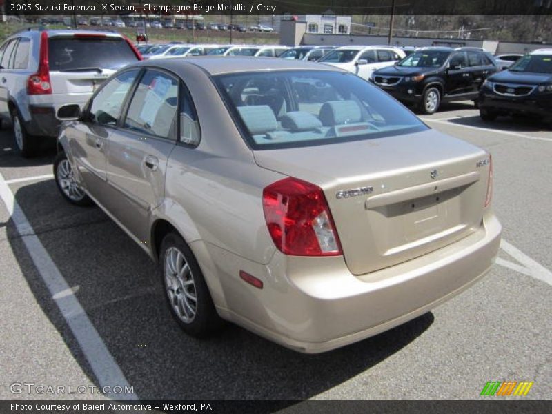 Champagne Beige Metallic / Gray 2005 Suzuki Forenza LX Sedan