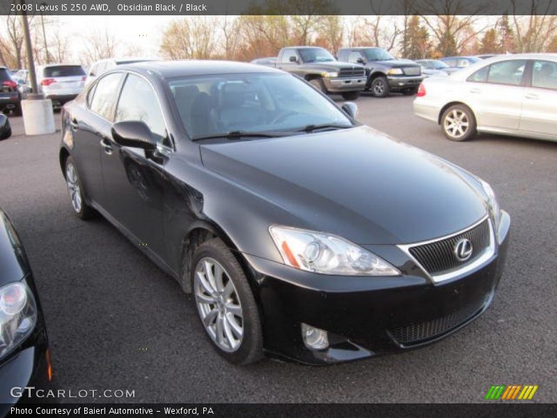 Obsidian Black / Black 2008 Lexus IS 250 AWD