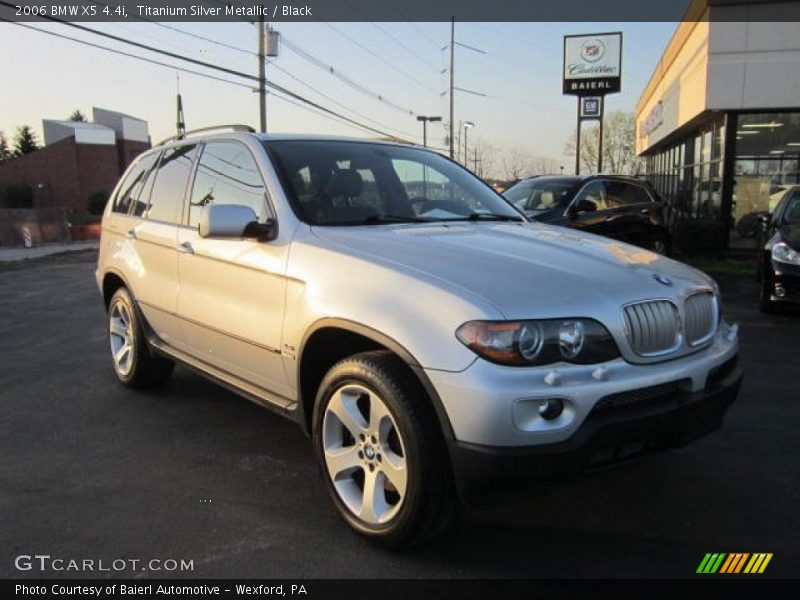 Titanium Silver Metallic / Black 2006 BMW X5 4.4i