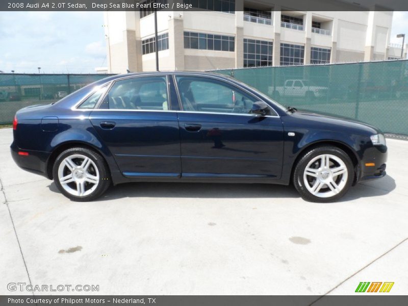 Deep Sea Blue Pearl Effect / Beige 2008 Audi A4 2.0T Sedan