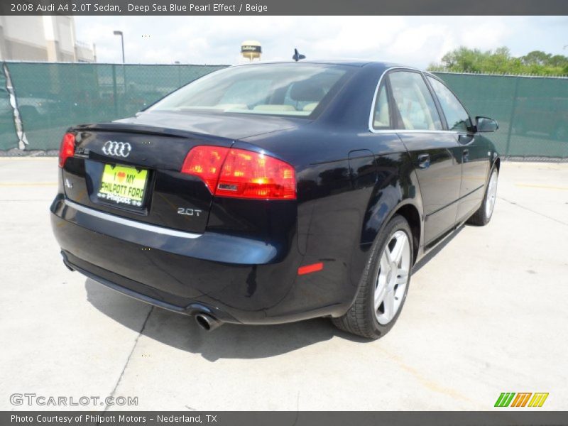Deep Sea Blue Pearl Effect / Beige 2008 Audi A4 2.0T Sedan