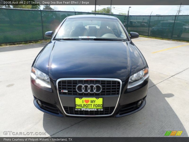 Deep Sea Blue Pearl Effect / Beige 2008 Audi A4 2.0T Sedan