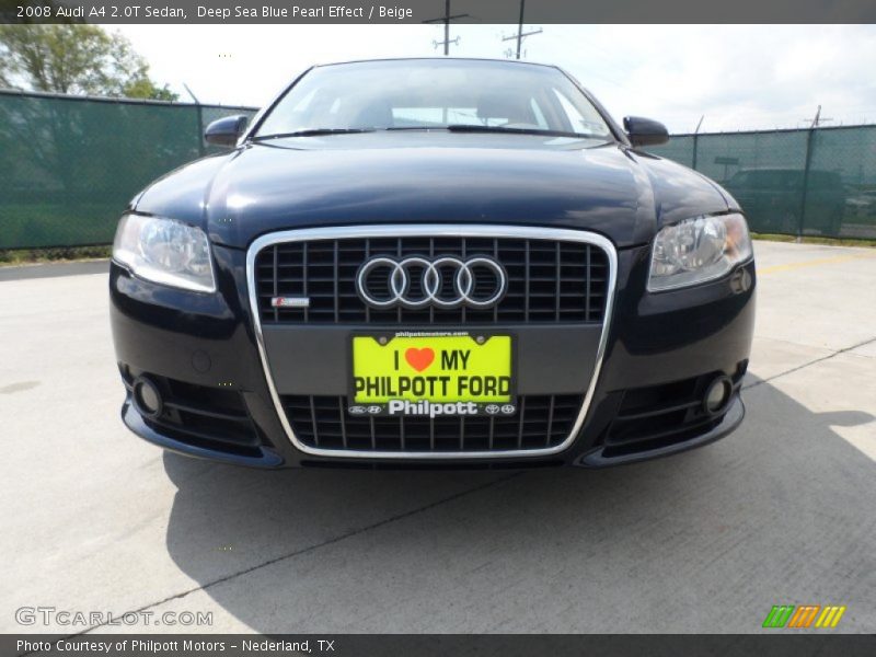 Deep Sea Blue Pearl Effect / Beige 2008 Audi A4 2.0T Sedan