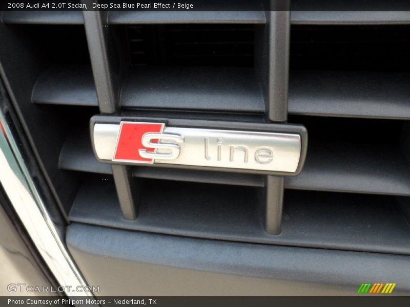 Deep Sea Blue Pearl Effect / Beige 2008 Audi A4 2.0T Sedan