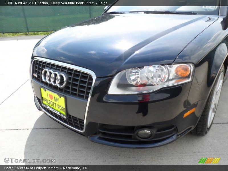 Deep Sea Blue Pearl Effect / Beige 2008 Audi A4 2.0T Sedan