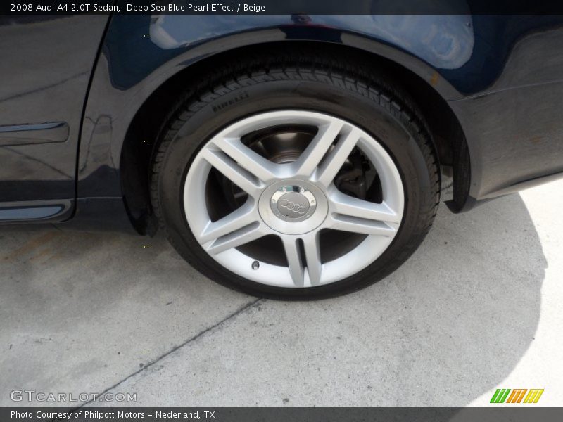 Deep Sea Blue Pearl Effect / Beige 2008 Audi A4 2.0T Sedan