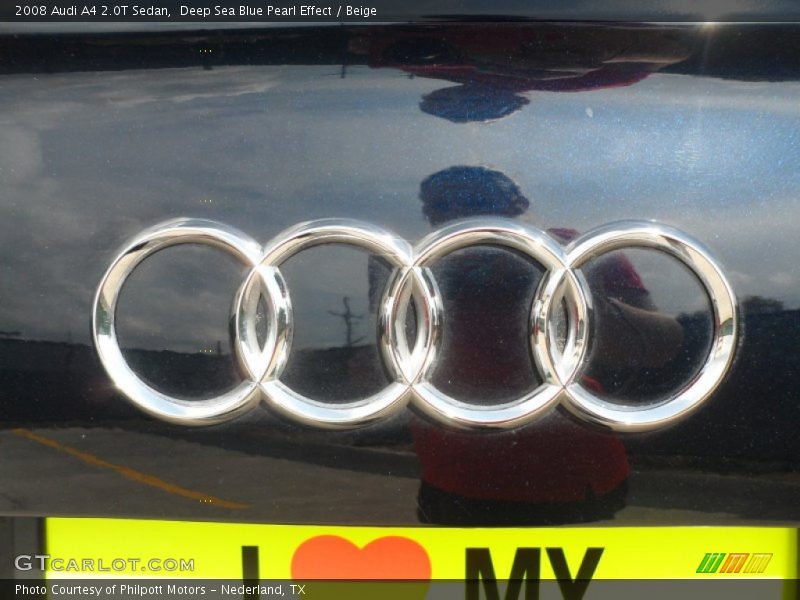 Deep Sea Blue Pearl Effect / Beige 2008 Audi A4 2.0T Sedan
