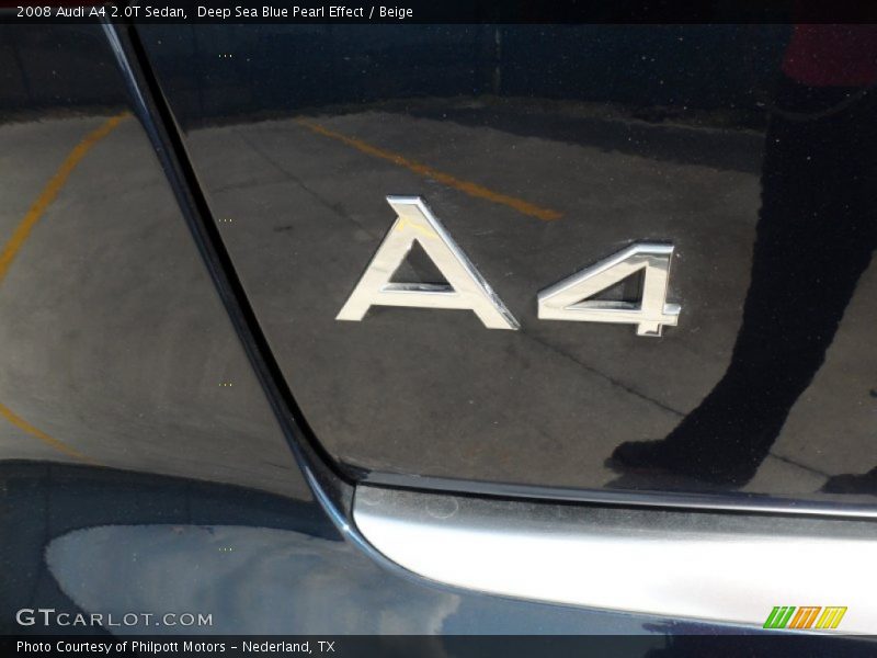 Deep Sea Blue Pearl Effect / Beige 2008 Audi A4 2.0T Sedan
