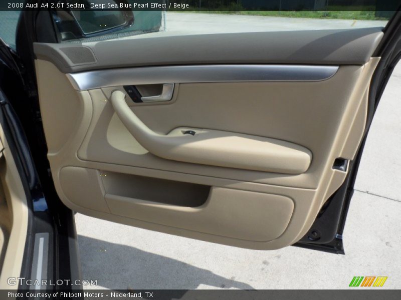 Deep Sea Blue Pearl Effect / Beige 2008 Audi A4 2.0T Sedan