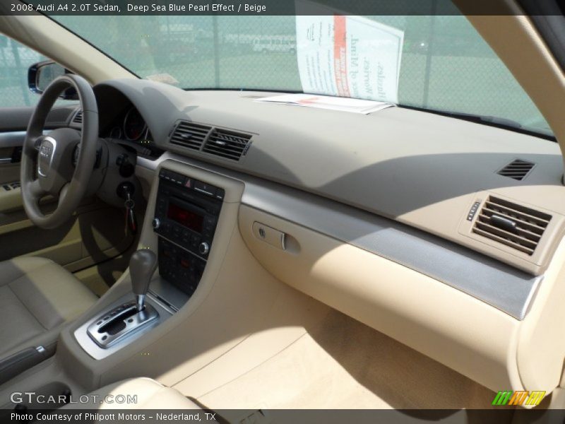 Deep Sea Blue Pearl Effect / Beige 2008 Audi A4 2.0T Sedan