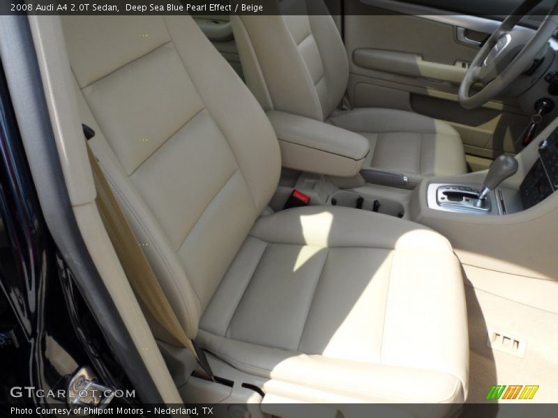 Deep Sea Blue Pearl Effect / Beige 2008 Audi A4 2.0T Sedan
