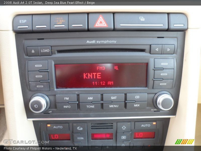 Deep Sea Blue Pearl Effect / Beige 2008 Audi A4 2.0T Sedan