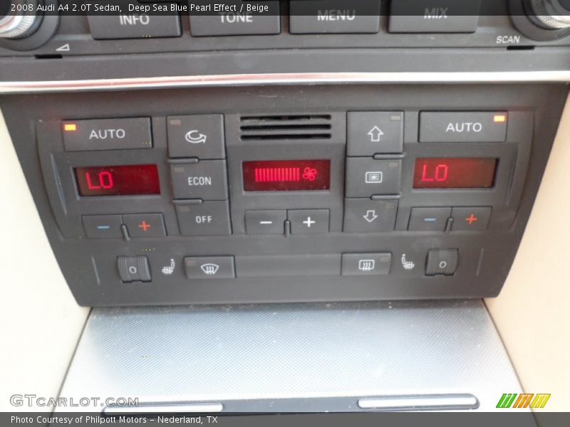 Deep Sea Blue Pearl Effect / Beige 2008 Audi A4 2.0T Sedan