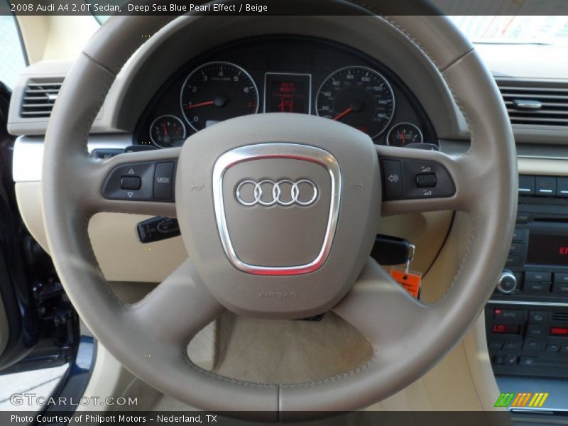 Deep Sea Blue Pearl Effect / Beige 2008 Audi A4 2.0T Sedan