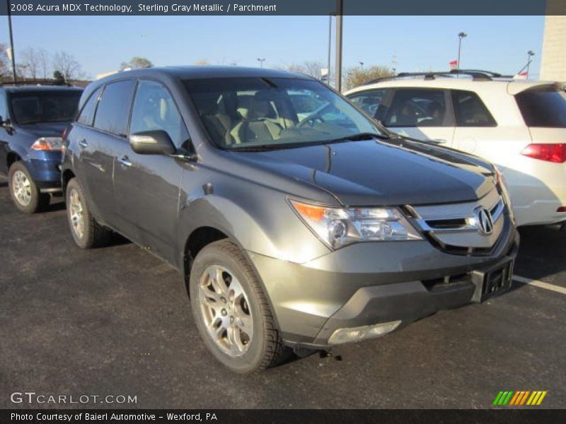 Sterling Gray Metallic / Parchment 2008 Acura MDX Technology