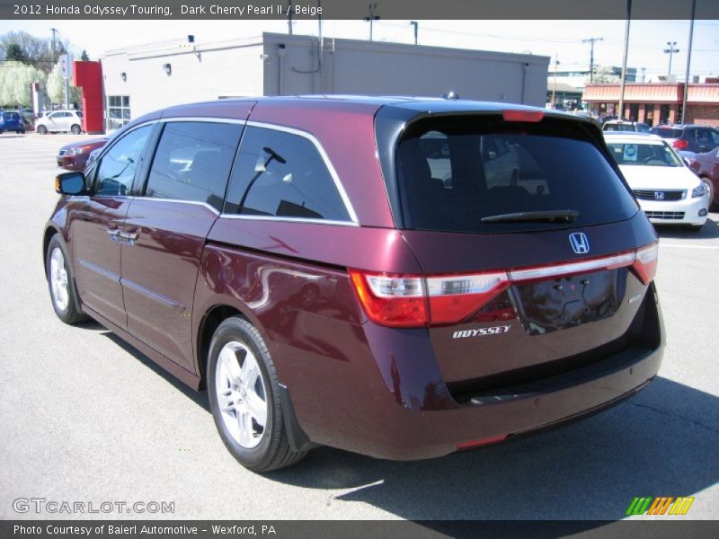 Dark Cherry Pearl II / Beige 2012 Honda Odyssey Touring