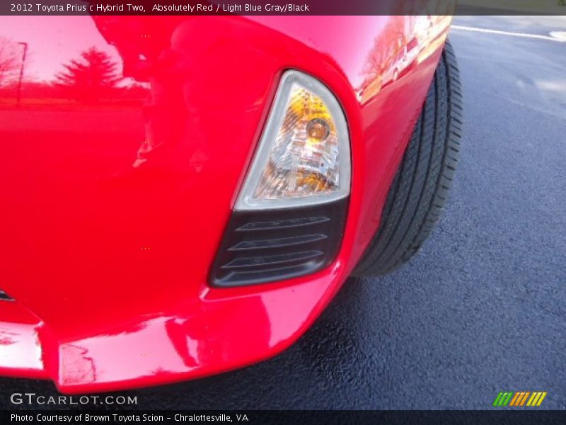 Absolutely Red / Light Blue Gray/Black 2012 Toyota Prius c Hybrid Two